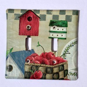 Country Apples Light Switch Plate Cover - double